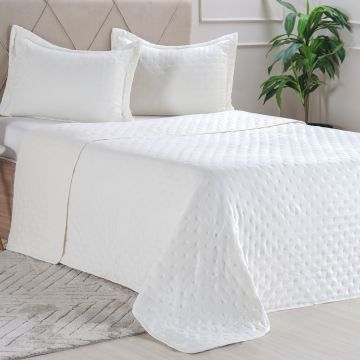 KIT COLCHA MIRAGGIO CASAL 2,20M X 2,40M BRANCO CASAL-0