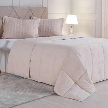 EDREDOM TOQUE DE PLUMAS TESSI CASAL 1,80M X 2,20M COGUMELO CASAL-0