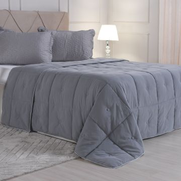 EDREDOM TOQUE DE PLUMAS TESSI CASAL 1,80M X 2,20M CONCRETE CASAL-0