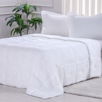 EDREDOM TOQUE DE PLUMAS TESSI CASAL 1,80M X 2,20M BRANCO CASAL-0