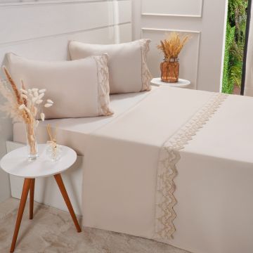 JOGO DE CAMA BRODERIE MICROFIBRA 4 PEÇAS KING MACHIATTO KING-0
