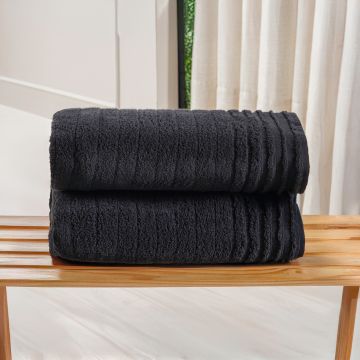 TOALHA DE ROSTO GLAMOUR 50CM X 80CM PRETO 450G/M2-0