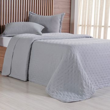 KIT COLCHA MIRAGGIO CASAL 2,20M X 2,40M PLATINA CASAL-0