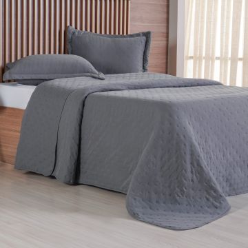 KIT COLCHA MIRAGGIO KING 2,60M X 2,80M GRAFITE KING-0