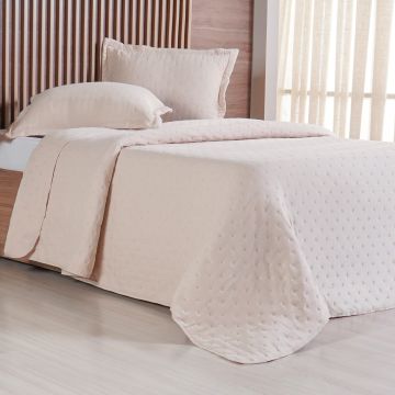 KIT COLCHA MIRAGGIO KING 2,60M X 2,80M PESSEGO CLARO KING-0