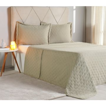 KIT COLCHA MIRAGGIO KING 2,60M X 2,80M FOLHA SECA KING-0